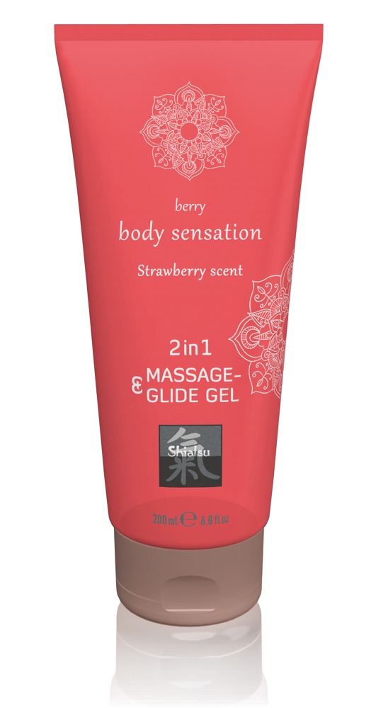 HOT Shiatsu Massasje- og glidegel jordbær