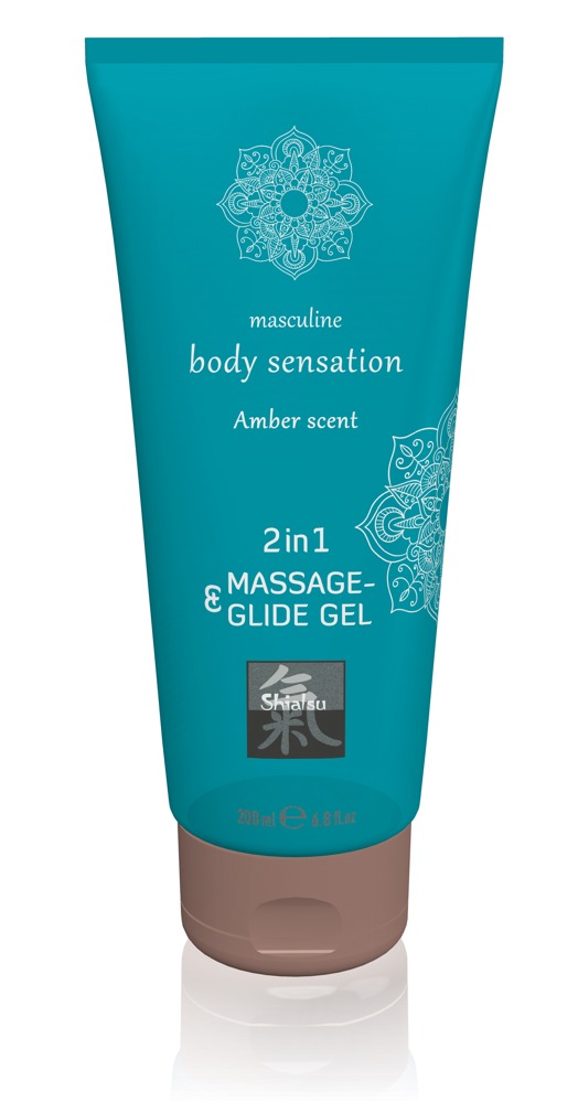 HOT Shiatsu Massasje- og glidegel Amber Scent