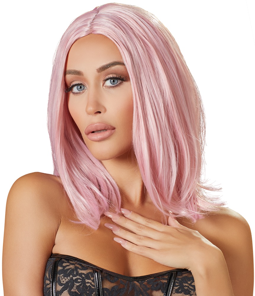 Cottelli ACCESSOIRES Parykk rosa bob